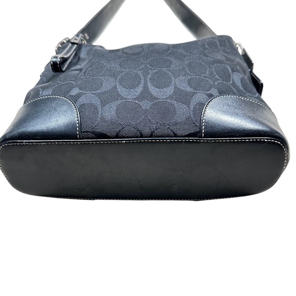 COACH Vintage Monogram Canvas Leather Trim Crossbody - Picture 10 of 14